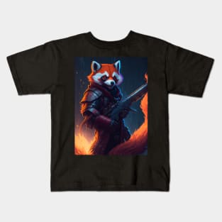 Flame-Forged Paws Kids T-Shirt
